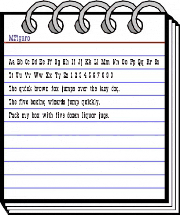 MFigaro Regular animated font preview