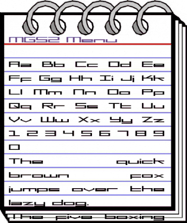 MGS2 Menu Regular animated font preview