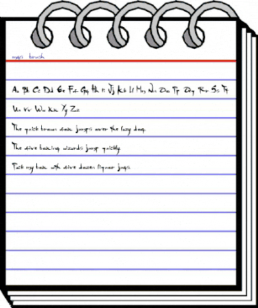 mgs4brush Regular animated font preview