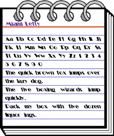 Miami Lefty Regular animated font preview