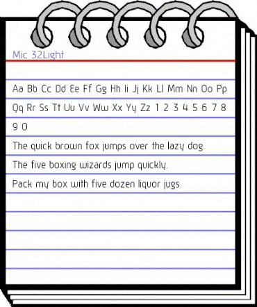 Mic 32Light Regular animated font preview