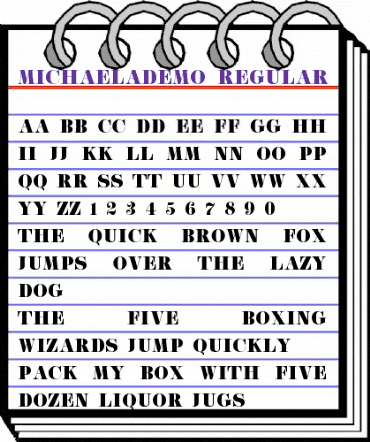 Michaela Demo Med Regular animated font preview