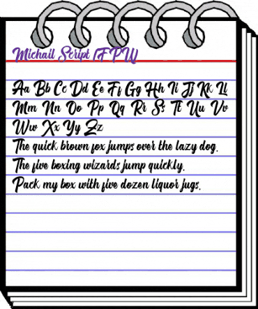 Michail Script Regular animated font preview