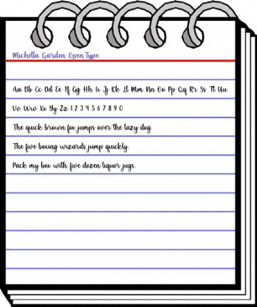 Michella Garden Regular animated font preview