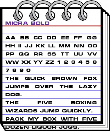 Micra Bold animated font preview Micra Bold animated font preview