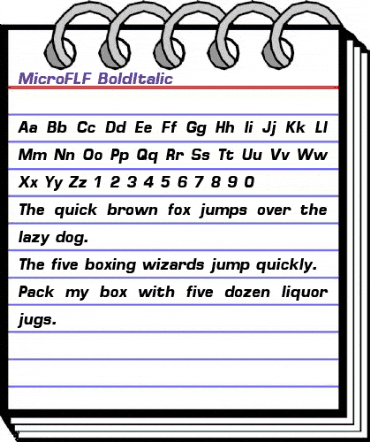 MicroFLF Regular animated font preview
