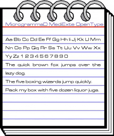 Microgramma D Medium Extended animated font preview