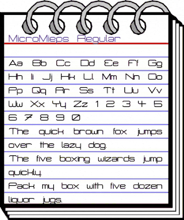 MicroMieps Regular animated font preview