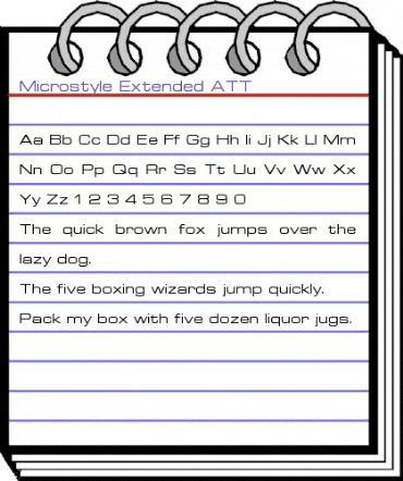 Microstyle Extended ATT Regular animated font preview