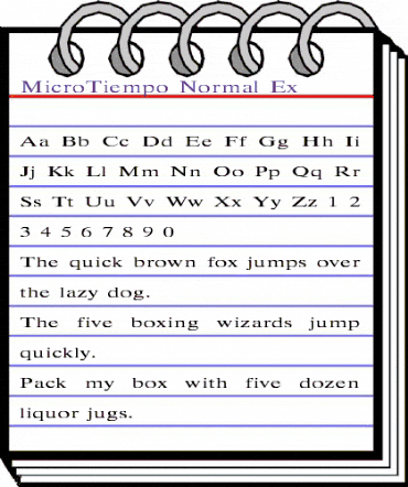 MicroTiempo-Normal Ex Regular animated font preview