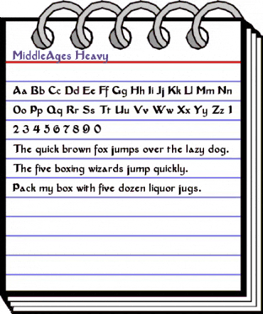 MiddleAges Heavy animated font preview