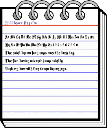 Middlesex Regular animated font preview