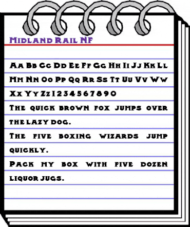 Midland Rail NF Regular animated font preview