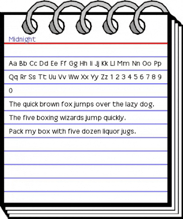 Midnight Regular animated font preview