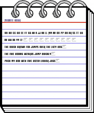 Midnite Hour Regular animated font preview