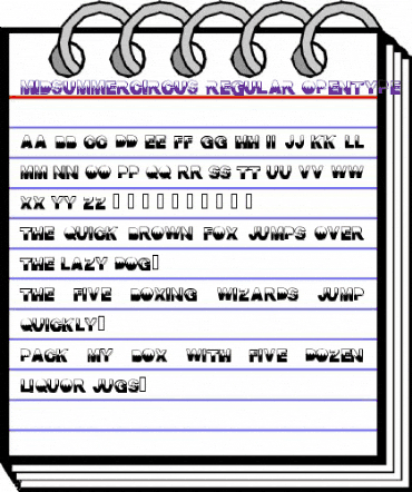 Midsummer Circus Regular animated font preview