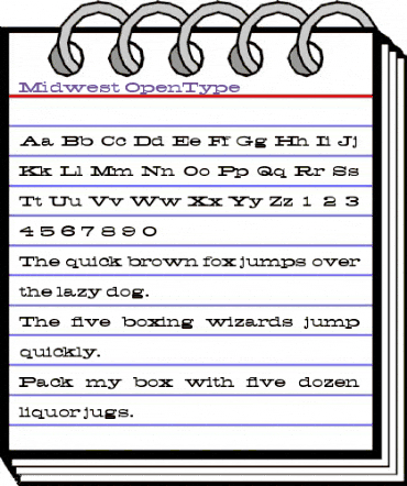 Midwest Regular animated font preview