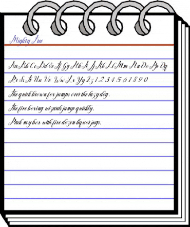 Mighty Free Regular animated font preview