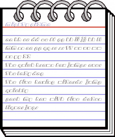 Mighty Gizmo Regular animated font preview