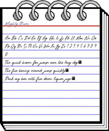 Mighty River - Demo Regular animated font preview