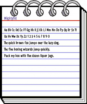 Mightyful Regular animated font preview