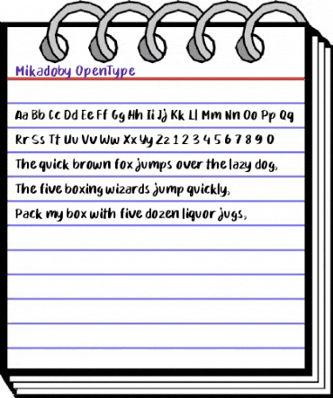 Mikadoby Regular animated font preview