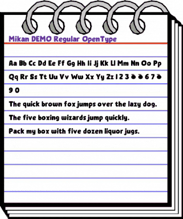 Mikan DEMO Regular animated font preview