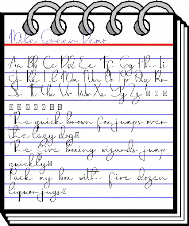 Mile Green Demo Regular animated font preview