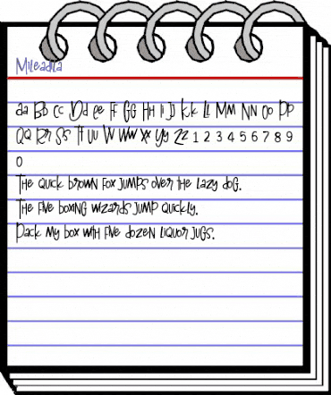 Mileadila Regular animated font preview