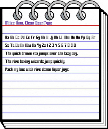 Miles Hunt Clean Regular animated font preview