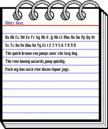 Miles Hunt Regular animated font preview