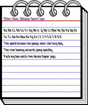 Miles Hunt Oblique Regular animated font preview