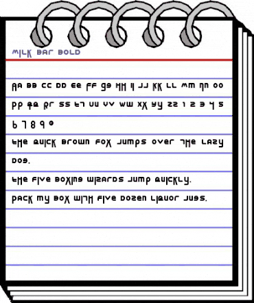 Milk Bar Bold Bold animated font preview