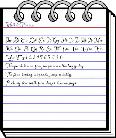 Milk&Honey Regular animated font preview