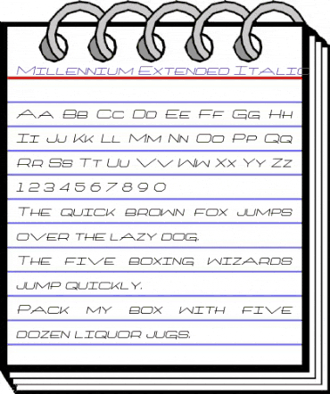 Millennium-Extended Italic animated font preview Millennium-Extended Italic animated font preview