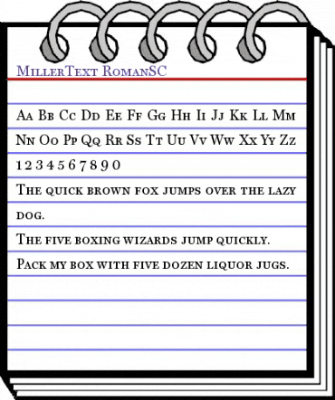 MillerText Regular animated font preview