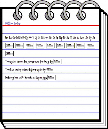 Million Notes Regular animated font preview