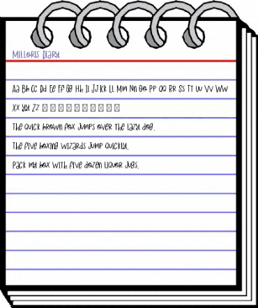 Milloris Diary Regular animated font preview