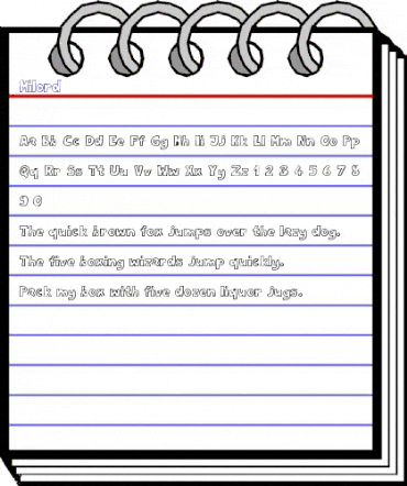 Milord Regular animated font preview