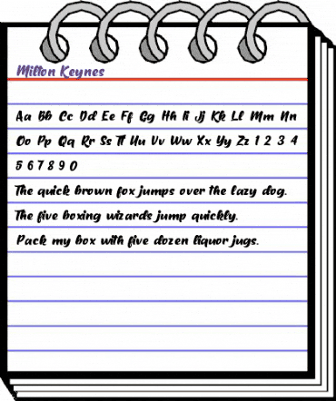 Milton Keynes Regular animated font preview