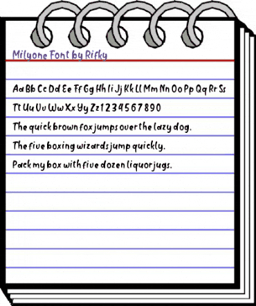 Milyone Regular animated font preview