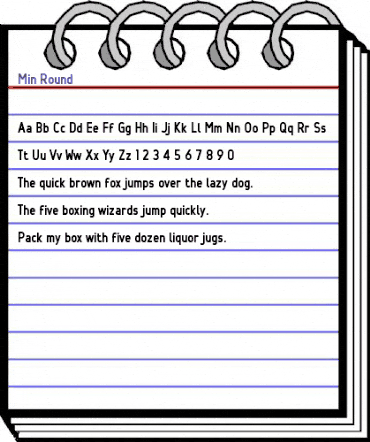 Min Regular animated font preview