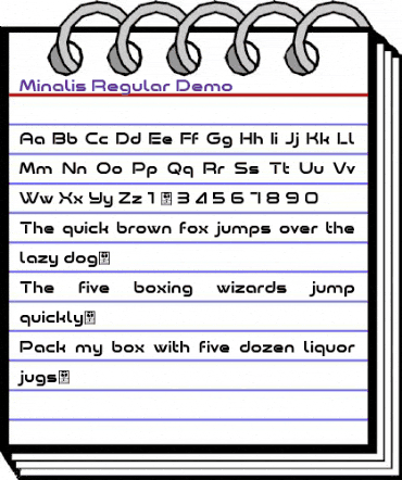 Minalis Demo Regular animated font preview Minalis Demo Regular animated font preview