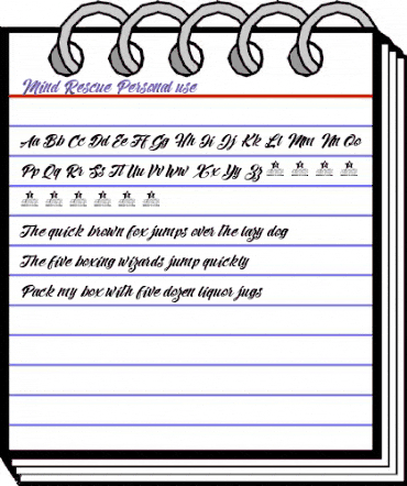 Mind Rescue Personal Use Regular animated font preview