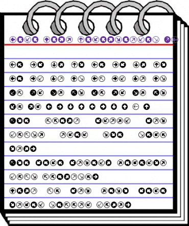 Mini Pics Directional RA animated font preview