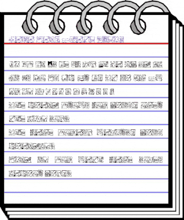 Mini Pics White Bread animated font preview