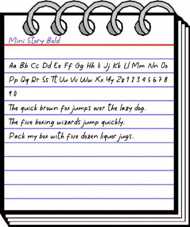 Mini Story Bold animated font preview