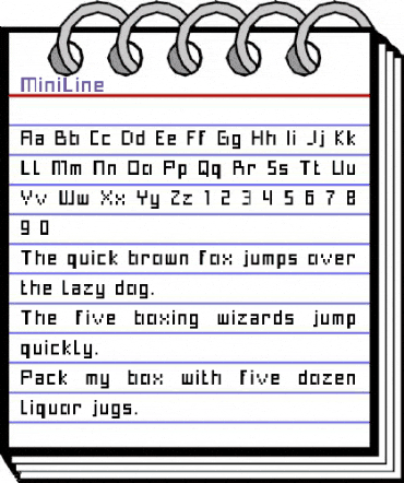 MiniLine Regular animated font preview