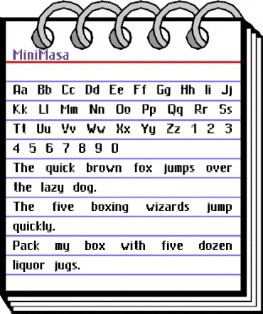 MiniMasa Regular animated font preview