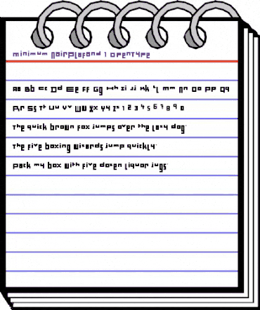 Minimum NoirPlafond animated font preview